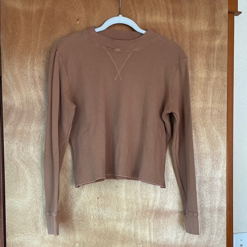 Tan Long Sleeve Women's Top